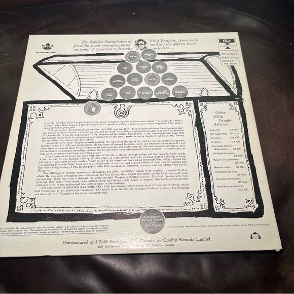 Billy Vaughn Golden Saxophones Vinyl Record - Picture 2 of 9